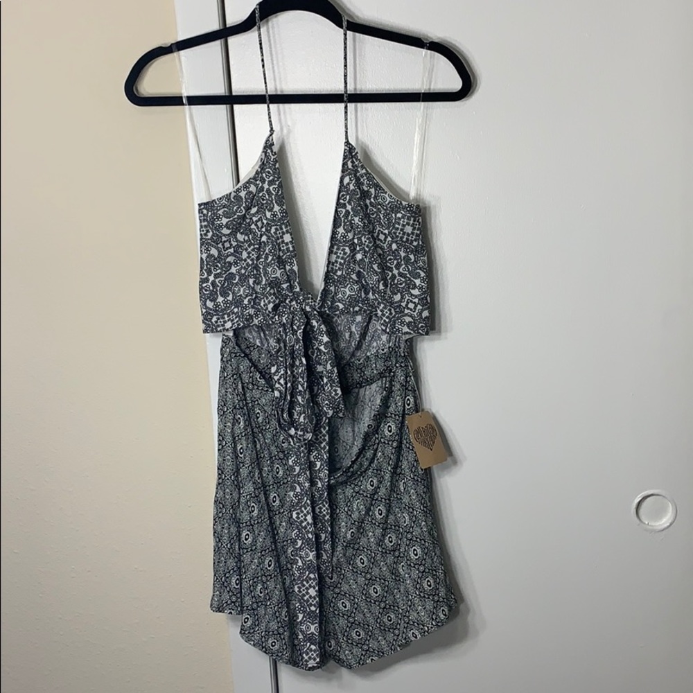 NWT American Threads grey & white romper